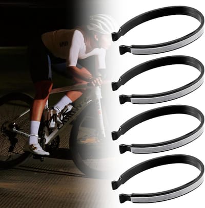 Reflecterende Fietsklemmen - 4 Stuks Lichtgewicht Veiligheidsclips voor Fietsshorts en Broeken - Ideaal voor Mannen en Vrouwen tijdens Fietstochten