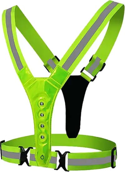 Hardloop verlichting - Hardloopvest verstelbaar - Hesje hardlopen met LED - Wandelen verlichting - Groen - Ciclón Sports