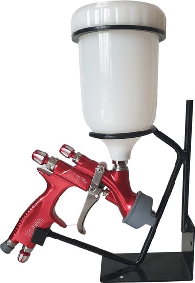 CEZET Professioneel Premium Spuitpistool - verfpistool - verfspuit - TR 300 met cup, rood 1.8 mm nozzle - pneumatisch - automotive - werkplaats