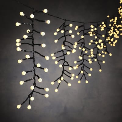 Luca Lighting Kerstverlichting IJspegel Bes met 650 LED Lampjes - L720 cm - Klassiek Wit