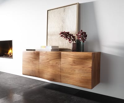 Commode New Live-Edge acacia natuur 145 cm 3 deuren zwevend Sideboard