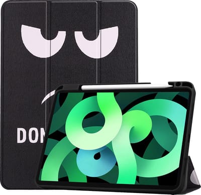 Hoes - Geschikt voor Apple iPad Air 5 (2022) - 10.9 inch - 5e Generatie - M1 - Dun & Stevig - Trifold Bookcase - Hard Cover Case - Met Uitsparing Geschikt voor Apple Pencil - Hardcover Book - Tablet Hoesje - Don't Touch Me