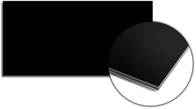 KitchenArt - Pure Black Spatscherm - 80x40 cm - Spatscherm Achterwand Keuken - Spatwand Keuken