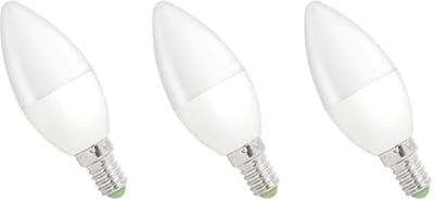 Spectrum LED Kaarslamp E14 6W - 230V - 540 Lumen - 4000K Neutraal Wit - Natuurlijk Licht - Energiezuinig - 3 stuks