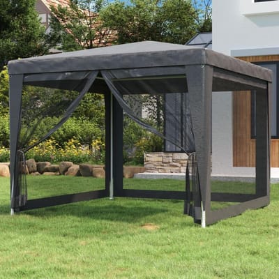 Partytent - Paviljoen - Outdoor feesten - Waterdicht HDPE dak - 3 x 3 meter - Antraciet