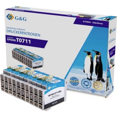 G&G Inktcartridge Compatibel Zwart, Cyaan, Magenta, Geel NP-R-0711*4/711/712/713/714*2 1P0711-10