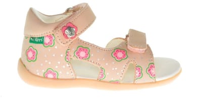 Kickers Roze Meisjessandaal Leder Met Gesloten Hiel Openteen maat 20