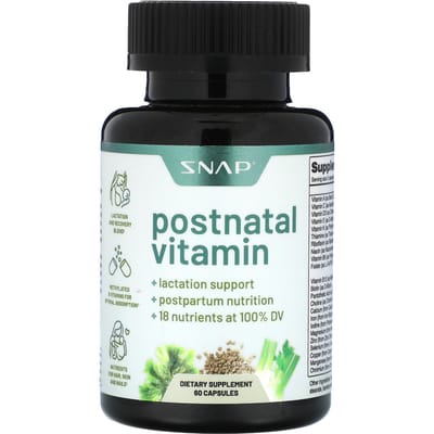 Snap Supplements, Vitamines Post-partum, 60 Capsules