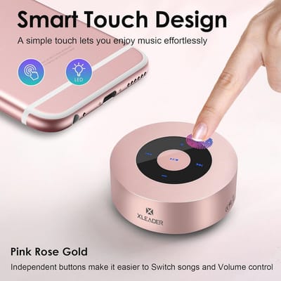 Bluetooth Speaker met Geschenkenverpakking en Touch Design - Crystal Geluid en Rijke Bas, 15 uur Speeltijd, Ondersteuning voor Aux Input en Micro SD