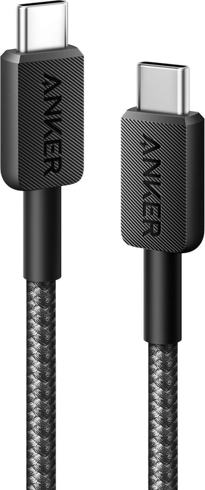 Anker 322 (60W) Gevlochten USB-C naar USB-C Kabel 3M Zwart