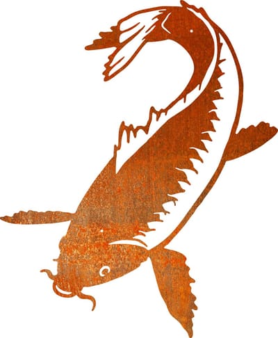 Ferdec - Koi karper silhouet van cortenstaal - dierenbeeld - nr3