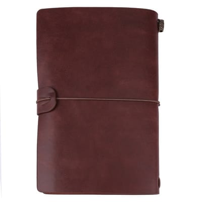 Vintage Retro PU Leren Reisset Notitieboek, Persoonlijk Dagboek, Herbruikbaar Notitieblok voor Reizen en Aantekeningen