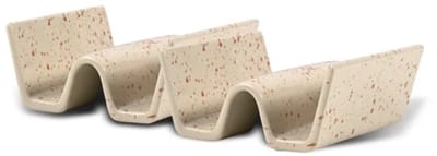 Sagaform Ditte taco houder set van 2 11.5x11.5cm H5.5cm beige / bordeaux