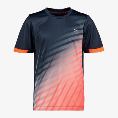 Dutchy Dry kinder voetbal T-shirt blauw oranje - Maat 116