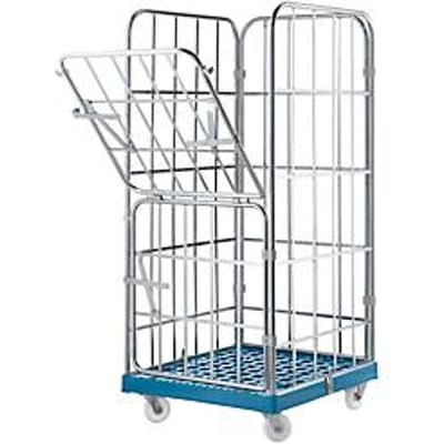 Rolcontainer - 4-zijdig - 724 x 815 x 1640 mm - lichtblauw