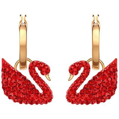 Swarovski Rode Zwaan Oorbellen Damesoorbellen 5529969 Box (Random Color),Red red