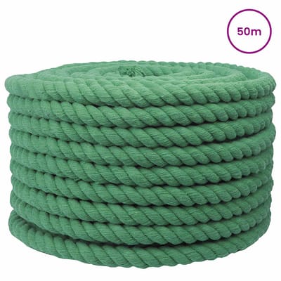 vidaXL - Katoenen - Touw - 16 - mm - 50 - m - Groen - 100% - katoen