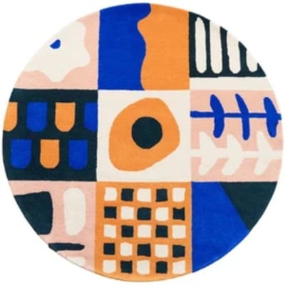 Modern Stijl Tapijten voor Woonkamer Huis Garderobe Rond Vloerkleed Scandinavische Slaapkamer Decor Pluche Tapijt Dik Wasbaar Lounge Kleed 80x80CM