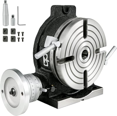 VEVOR Verdeeldraaitafel 200 mm Horizontaal-Verticaal Verdeelkop Zwenkbaar
