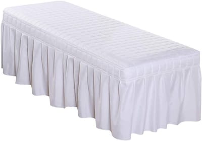 Dikke Gewatteerde Bedhoezen met Vierkante Gezichtsopening Hypoallergeen voor Schoonheid en Massagebehandelingen 190x70cm - Wit