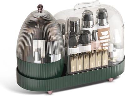 360 Graden Draaibare Make-up Organizer - Cosmetica-organizer met Deksel voor Kaptafel en Badkamer