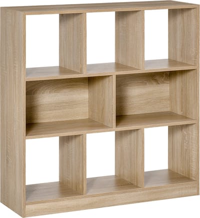 Vakkenkast – Smalle Boekenkast – 8 Vakken – Staande Opbergkast - wandkast– Modern Design – Wit – Ruimtebesparend