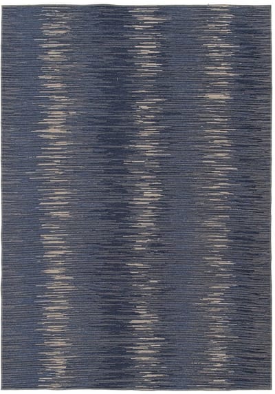 Abstract vloerkleed - Sapphire Ripple jeansblauw 160x230