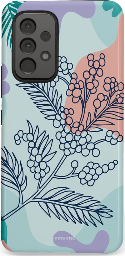 Casetastic Hoesje Geschikt voor Samsung A53 - Stijlvolle Beschermende Duo-layer Case - Aquarel Bladeren