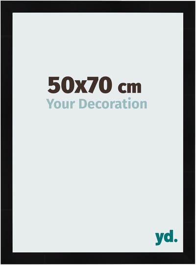 Your Decoration - Fotolijst 50x70 cm - MDF - Zwart Hoogglans - Pisa