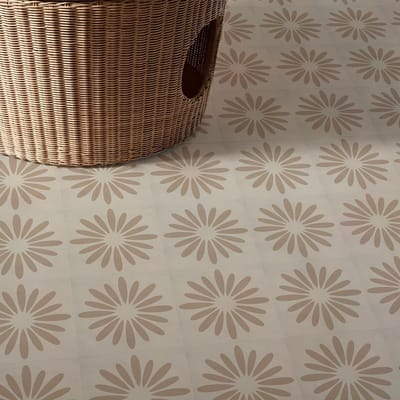 Dailygoods- Tegellijm Set van 25 - Muurstickers Bloemen - Zelfklevende Tegels - Peel en Stick - Decoratieve Stickers - Voor Badkamer/Keuken - Muursticker