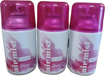 Air Mist Freshmatic Automatische Spray - Luchtverfrisser - Flowers - 3x Navulling