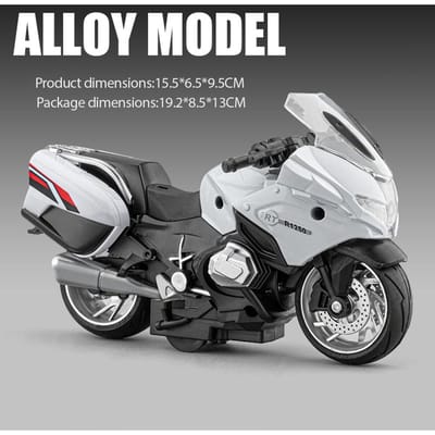 Schaal 1:14 R1250Rt Motorfiets Model Speelgoed Ontsteking Start Race Motor Geluid Licht Metaal Diecast Modellen Speelgoed Miniatuur Collectie