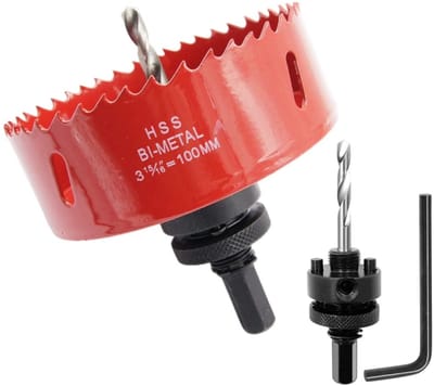 Dailygoods- Boor Heavy Duty 100 mm - Hout/Aluminium/PVC - M42 HSS/Kobalt - Veiligheidsvergrendeling - Snelle afvoer - Schokbestendig - Gatenset
