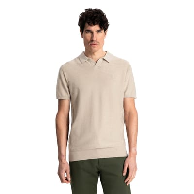 Dstrezzed Polo Melange Slub Beige - Maat M - Heren