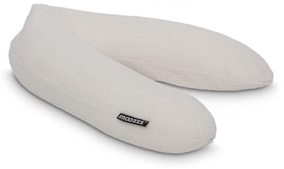 Snoozzz Voedingskussen Premium Kwaliteit - 185 cm – Microparel Vulling – Luxe Draagtas – Wasbare Hoes - Bouclé Bliss