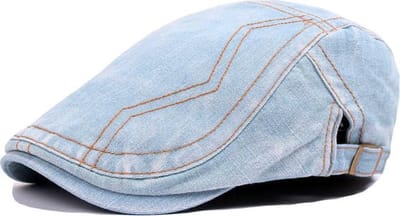 Winkrs - Flatcap Denim - Licht blauw - Platte pet - Verstelbaar - Stevige Spijkerstof Pet, golfpet, petje