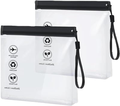 Cosmetica Tas - Toilettas Set - Handbagage Vliegen - Waterdicht Ontwerp - 2 Stuks - Transparant