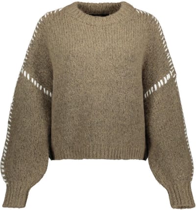 Vero Moda Trui Vmzen Ls O-neck Pullover Ga Exp Rep 10319990 Fungi/solid W. S Dames Maat - S