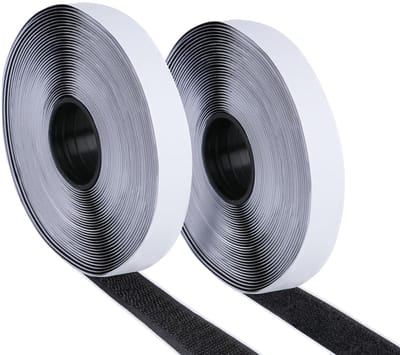 Dailygoods - Anstore zelfklevend extra sterk, 2 cm breedte 5 m lang klittenband om te plakken, klittenband zwart