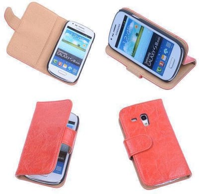 Bestcases Vintage Oranje Book Cover Samsung Galaxy S3 Mini i8190