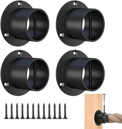 Touwhouders - Roestvrij staal - Terras afzetten - Snelle montage - Tot 2 inch dik - Zwart