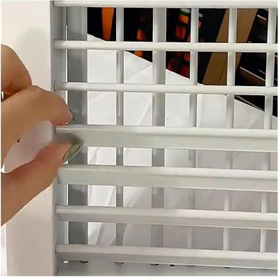 Ventilatierooster Rechthoekig - Luchtuitlaat Deksel - Kast Ventilatie - Verstelbare Lamellen - 40 x 40 cm - Zwart