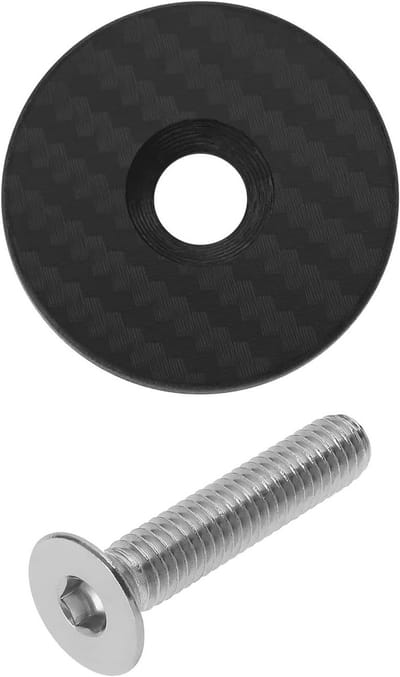 Fiets Balhoofd Dop - Stuurbuis Cover - Fiets Onderhoud - Koolstofvezel Constructie - 1 1/8 Inch - Zwart