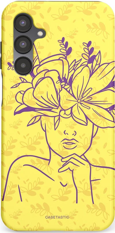 Casetastic hoesje geschikt voor Samsung Galaxy A16 - Dubbellaagse bescherming - Floral Essence - Fashion Case - Goud Beige