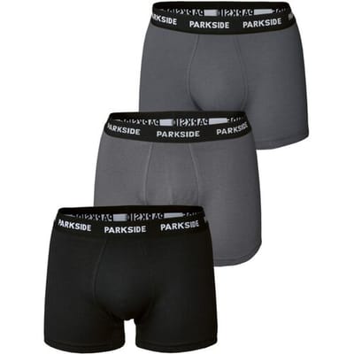 PARKSIDE Set van 3 heren boxers (Zwart/grijs, S)