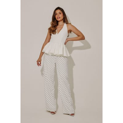 Odd Muse Peplum Top White Maat: XXS | Blouses Outlet | Dames | Wit