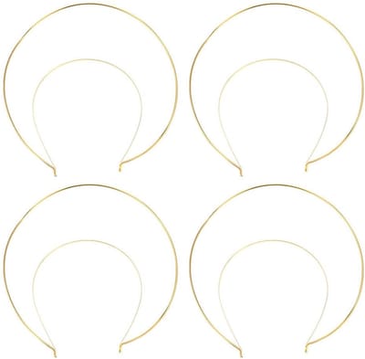 Dailygoods- Haarband Gouden Godin - Halo Hoofdband - Haaraccessoire - Verlovingsfeest - DIY Decoratie - 4 x Hoofdbanden - Elegant Design