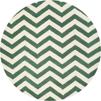 Vloerkleed Crosby rond handgemaakt | Safavieh