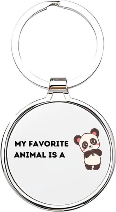 Akyol - my favorite animal is a panda Sleutelhanger - Panda - dierenliefhebbers - pandabeer - panda met bamboe - chinese panda - bamboebeer - zwart witte beer - beer - teddybeer - dierentuindier - dier - dieren sleutelhanger - 4 x 7,5 CM