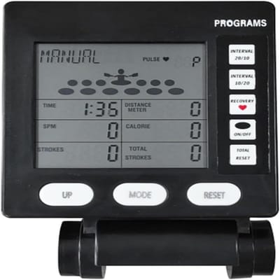 Roeisnelheidsmeter - Teller Monitor - Thuis Fitness - Draadloze Verbinding - 123x126mm - Zwart